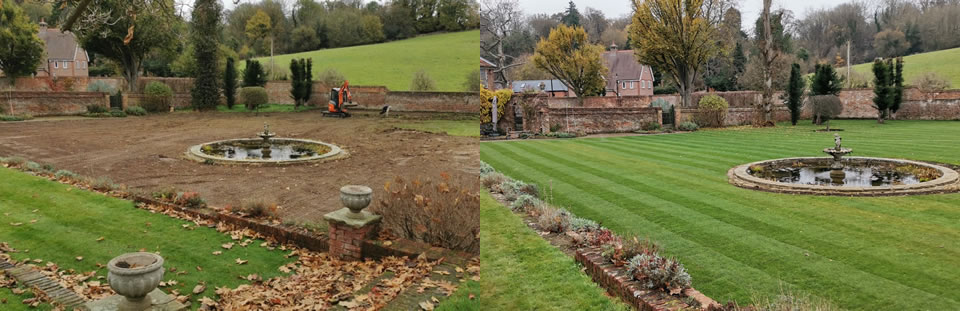 Relandscaping Garden, North London - Taplow Turfing & Landscaping, Thames Vally